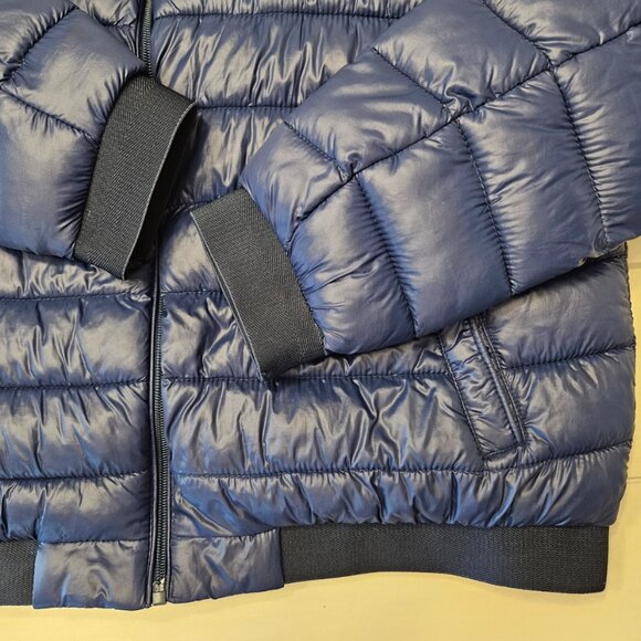 Guess Lightweight Navy Nylon Puffer Jacket -- Large - Picture 5 of 7